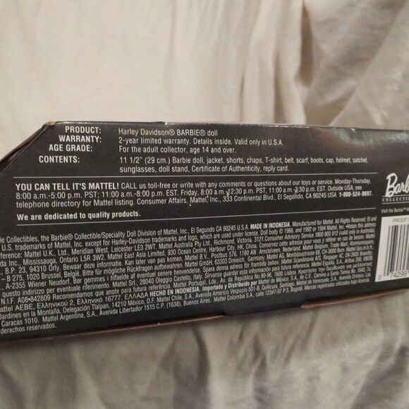 1998 Harley Davidson Barbie 2nd in Series NRFB - Picture 8 of 8